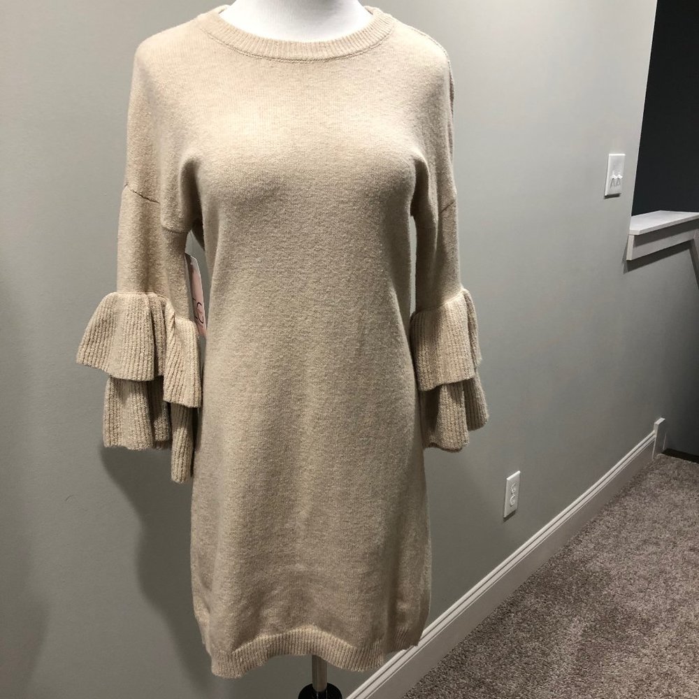 BB Dakota Tan Sweater Dress